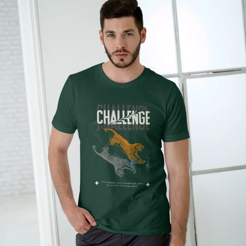 Challenge - Regular Fit Round Neck T-shirt