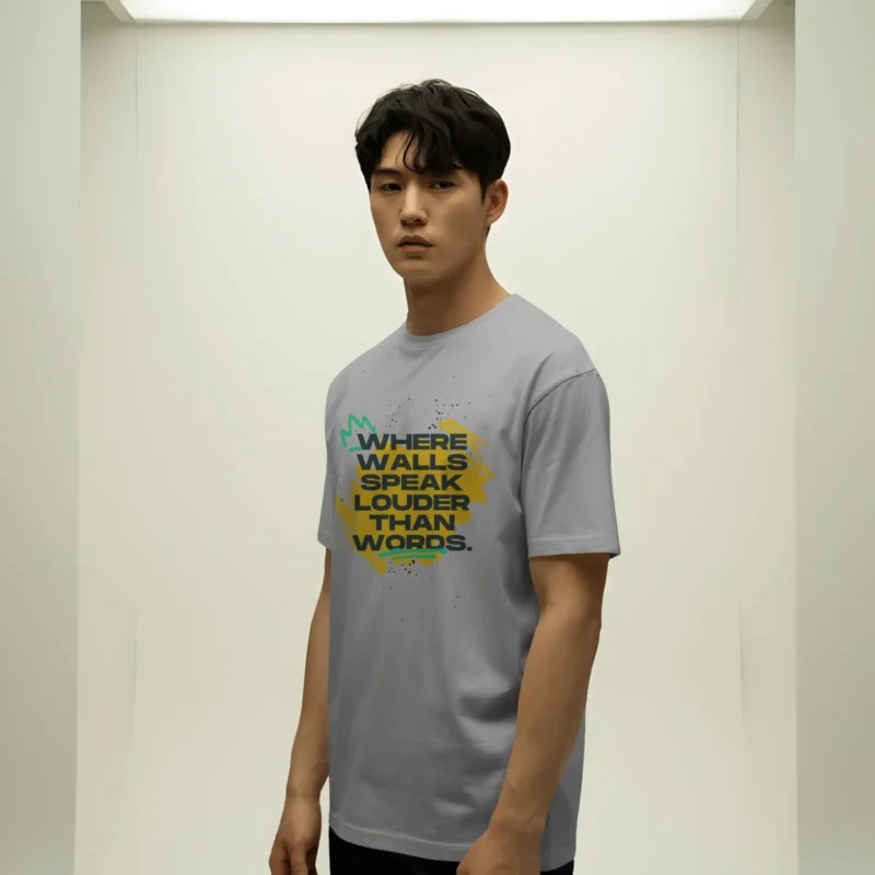 Where Walls Speak Louder Than Words - Regular Fit Round Neck T-shirt